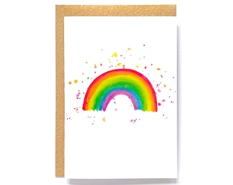 Fun, colourful rainbow card