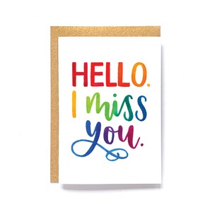 Tu me manques carte - Bonjour. Tu me manques.