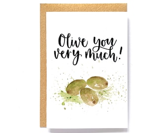 Cute Valentine's card - Olive you very much