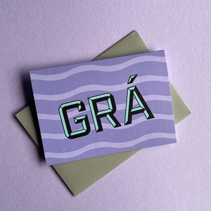 Grá - Irish Gaeilge Valentines card