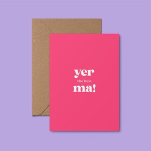 ¡Tu (la mejor) mamá! Tarjeta para el Día de la Madre - Tarjeta para el Día de la Madre irlandesa, tarjeta de Irlanda del Norte