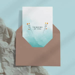 Beileidskarte, Trauerkarte, ich denke an Sie Karte, Beileidskarte, Kummer, Freundlichkeit, Entschuldigung für Ihren Verlust.