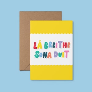 Lá Breithe Shona Duit - アイルランド語の誕生日カード - お誕生日おめでとう！