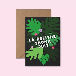 Lá Breithe Shona Duit - Irish birthday card, Gaeilge, Irish language card, card for her, birthday card