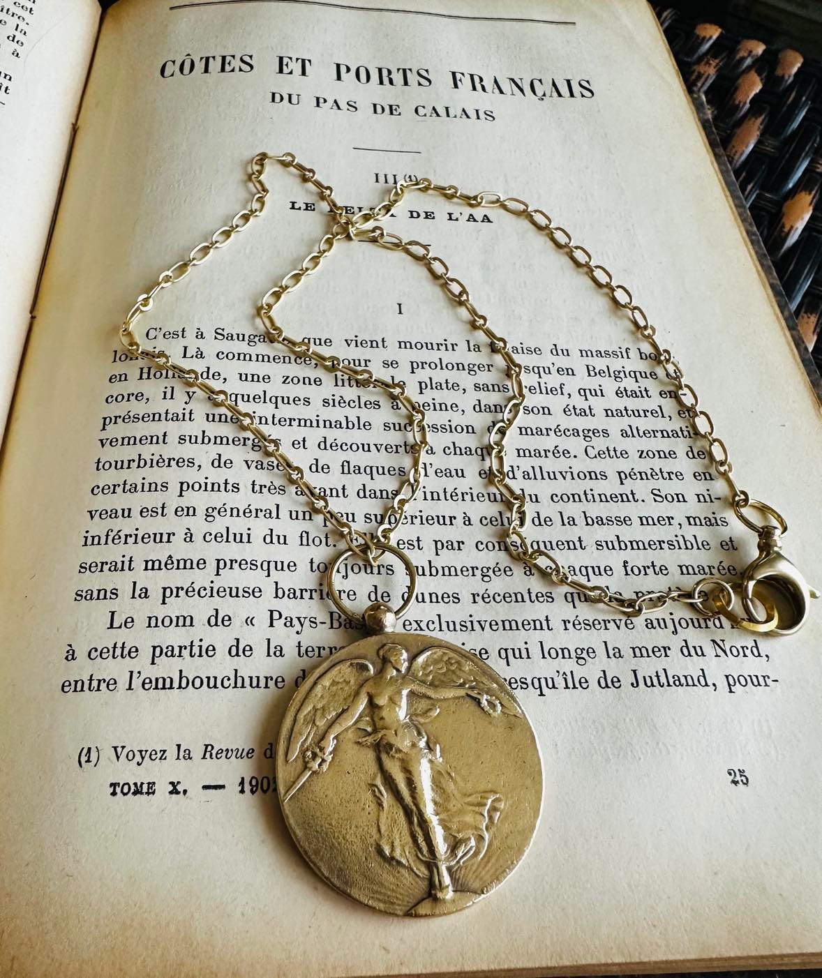 Victory Angel Medallion, 1914 Rare WWI 100% Authentic From France