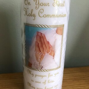 Girls First holy communion candle gift