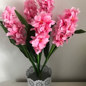 Artificial Flowers Bunch of Pink Hyacinths