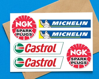 yamaha michelin NGK honda adesivi sponsor sticker moto print pvc 13 pz.