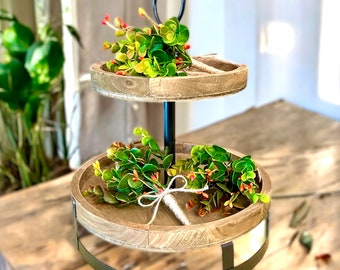 Fall Tray Decor for Tiered Tray Greenery for Tiered Tray Fall Dough Bowl Filler Farmhouse Shelf Decor Farmhouse Decoration for Kitchen Shelf
