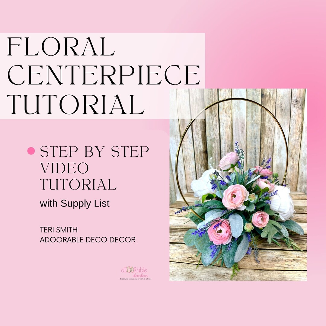 Floral Centerpiece Tutorial Diy Wedding Decor Floral Etsy