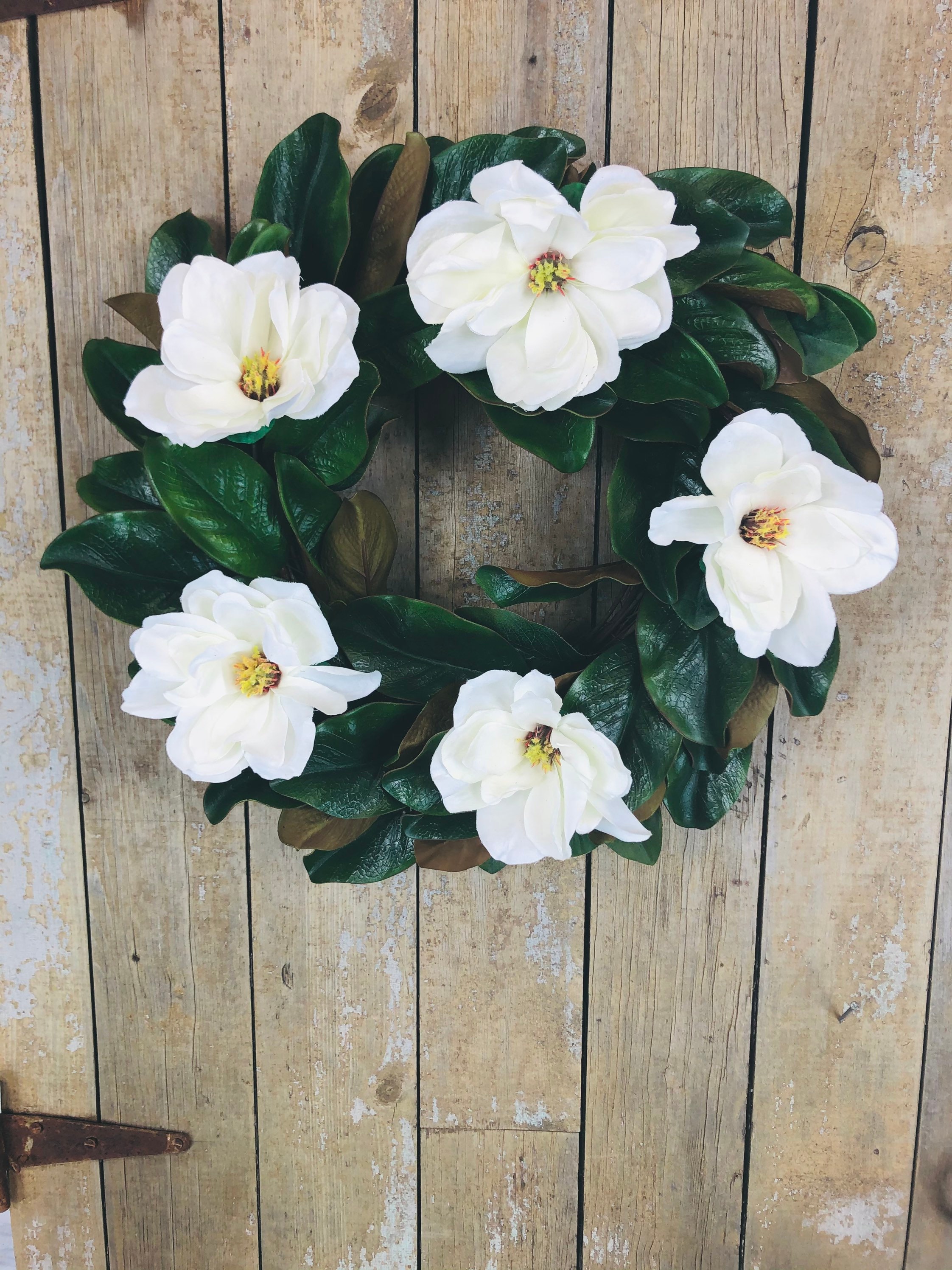 Magnolia Front Door Wreath Magnolia Wreath for Front Door Etsy