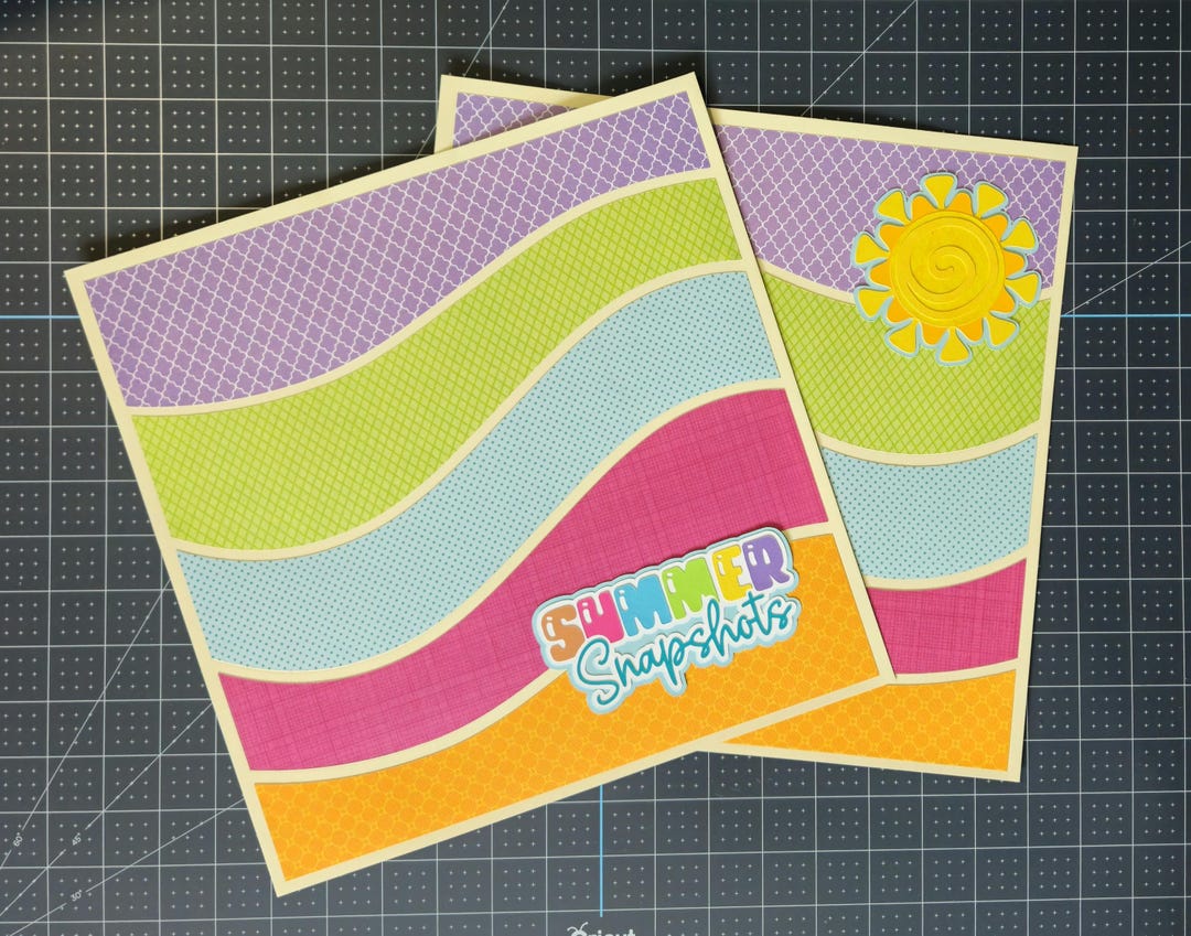 Premade 12x12 2 Page Scrapbook Layout Summer Snapshots - Etsy