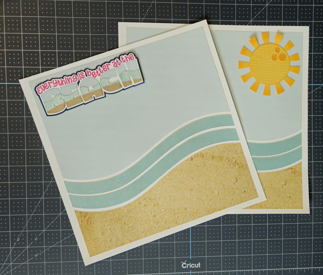 Premade 12x12 2 Page Scrapbook Layout Everything is Better at the Beach ...