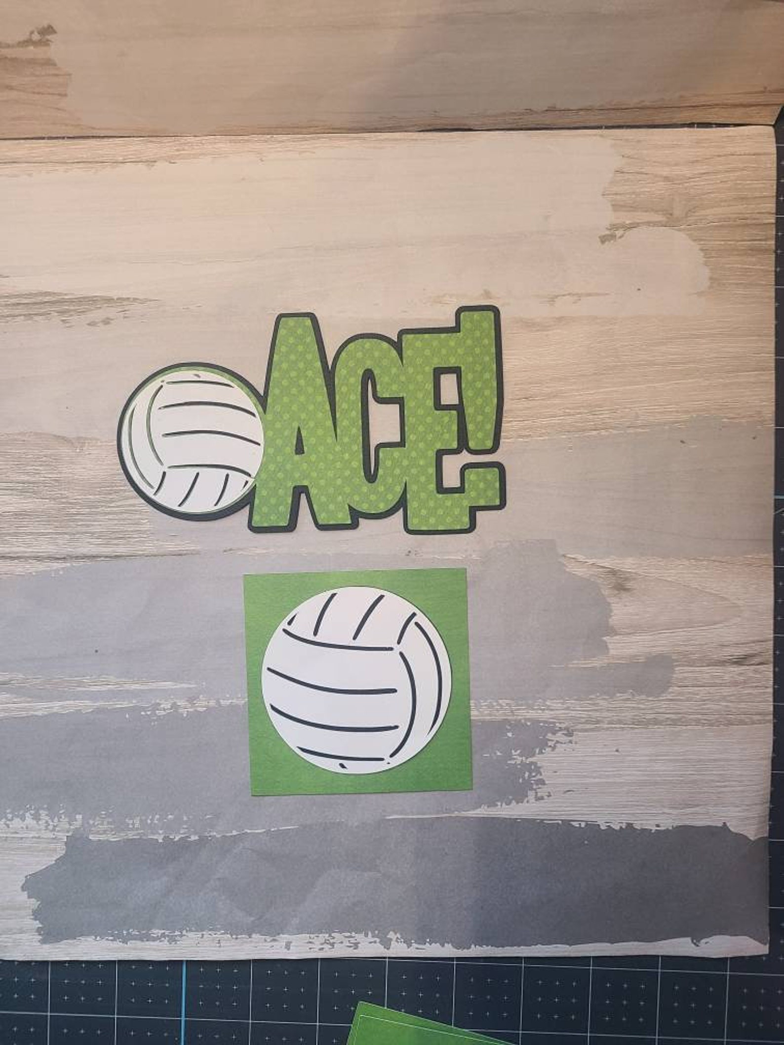 Ace Volleyball Paper Pieced Die Cut Title Set for Scrapbooking Etsy UK