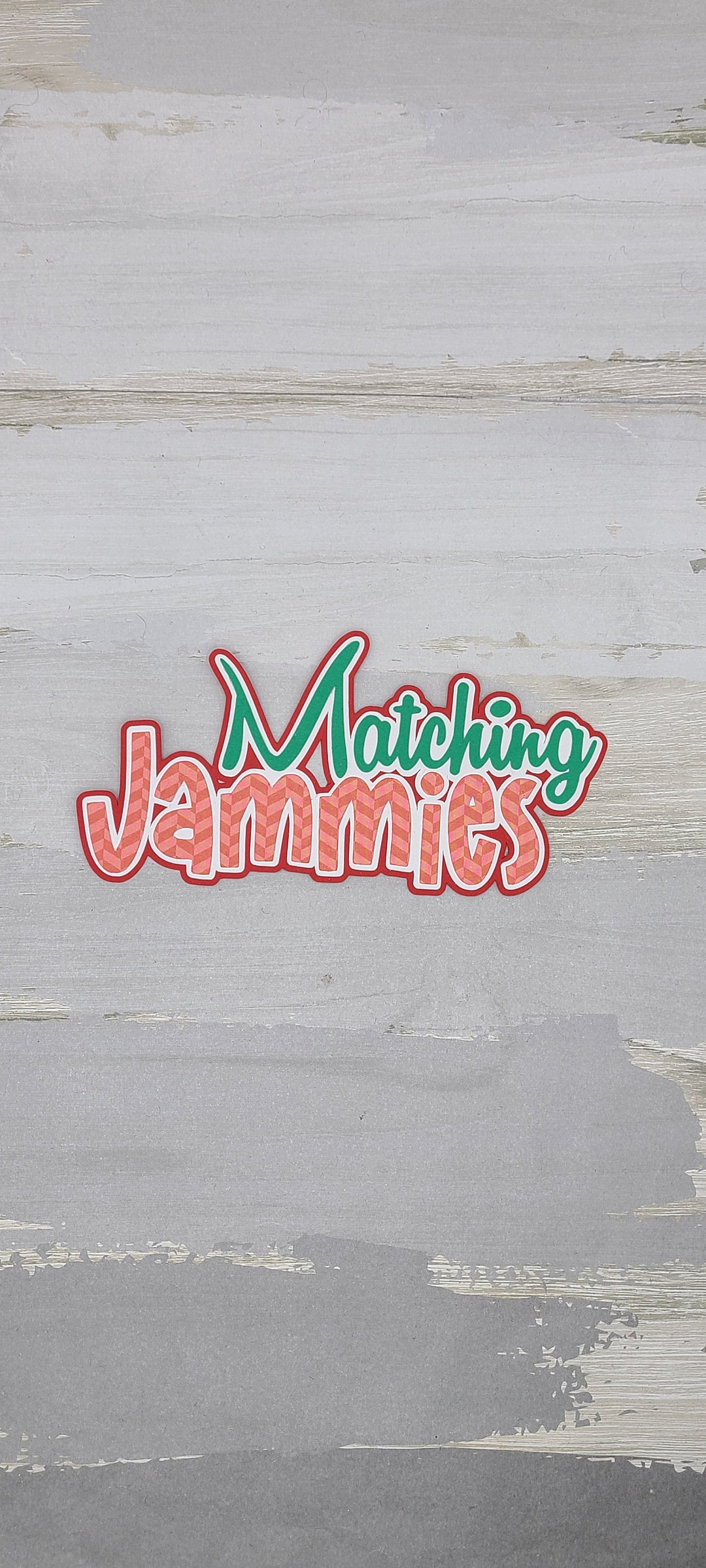 Matching Jammies Paper Pieced Die Cut Title for Scrapbooking - Etsy