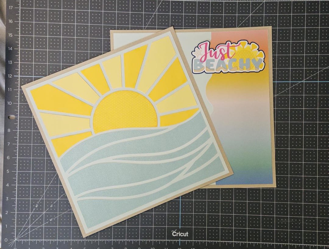 Premade 12x12 2 Page Scrapbook Layout Just Beachy - Etsy