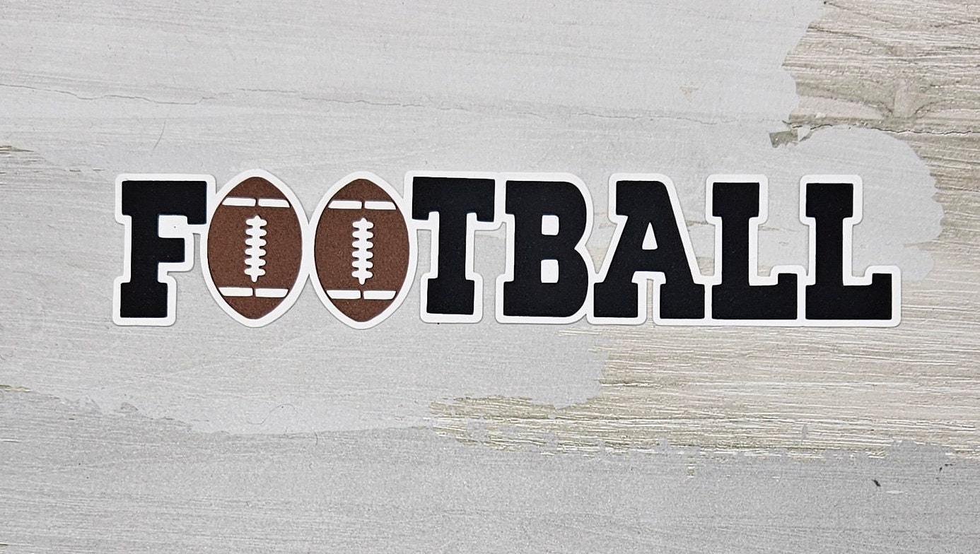 Football Sports Die Cut Title for Scrapbooking and Keepsake Items Etsy