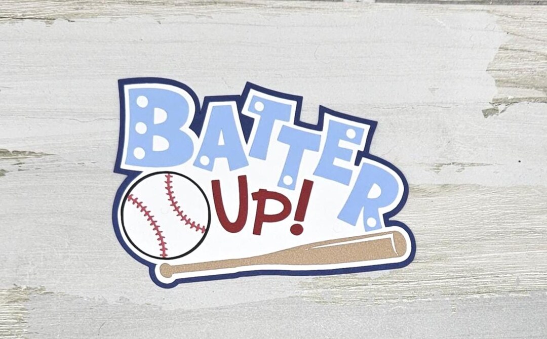 Batter up Baseball Die Cut Title, Scrapbooking Card Making ...