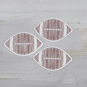 Drawn football die cuts for scrapbooking, card making, and keepsake items
