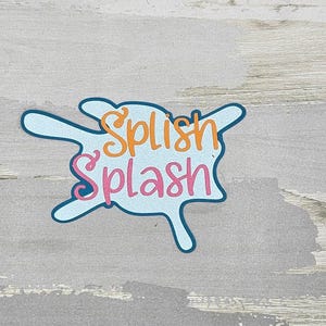 Splish Splash Water Paper Pieced Die Cut Title for Scrapbooking, Card ...