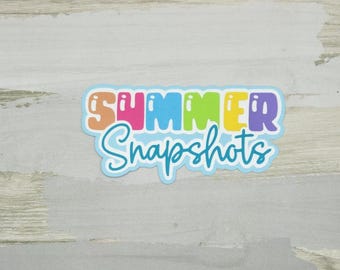 Summer Snapshots Paper Pieced Die Cut Title: Scrapbook Embellishment