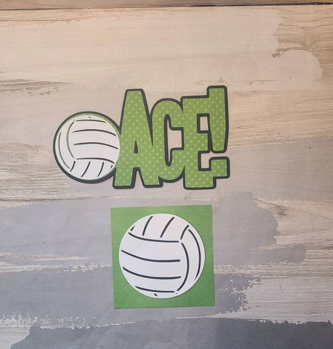 Ace Volleyball Paper Pieced Die Cut Title Set for Scrapbooking Etsy