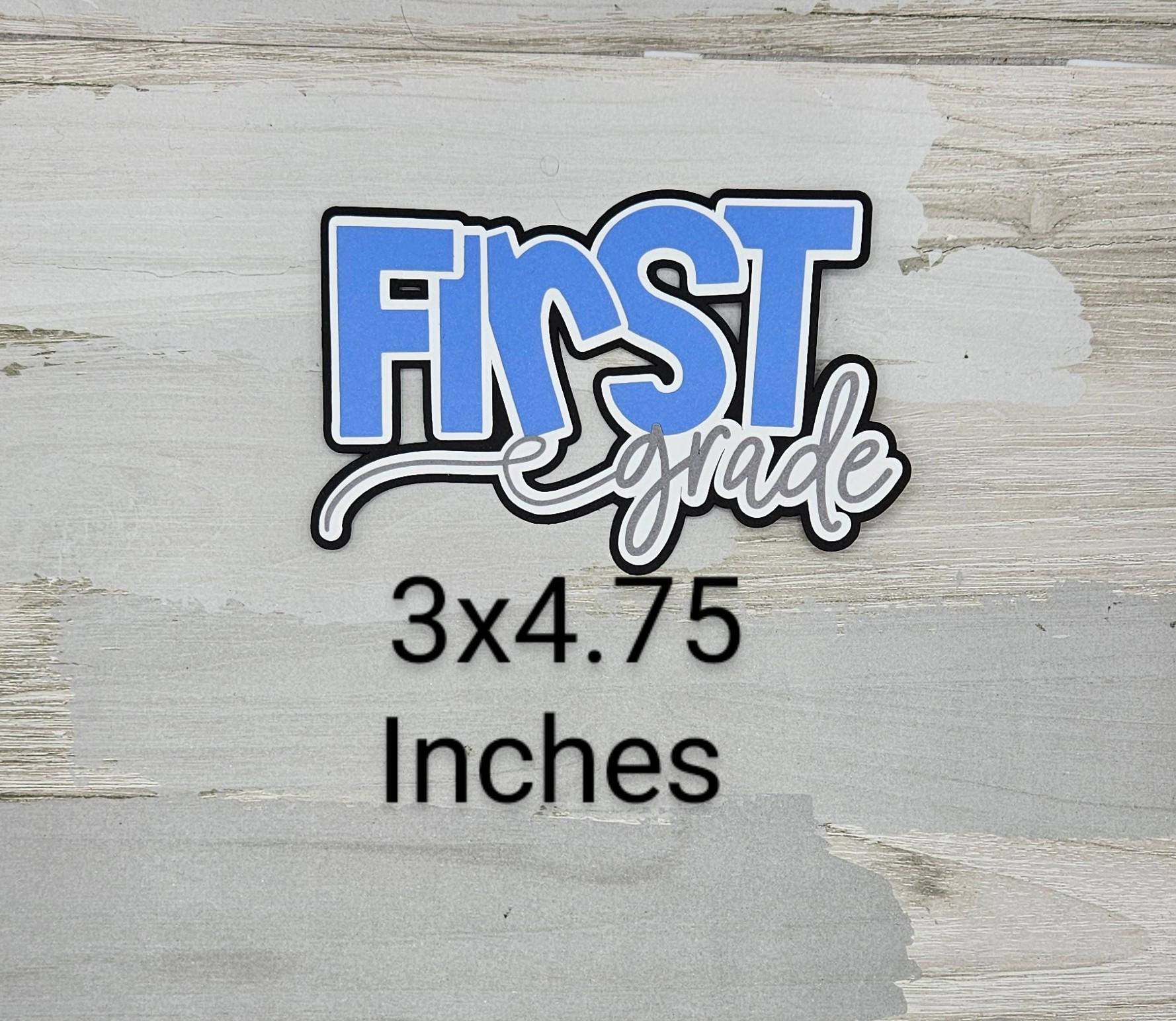 First Grade Die Cut Title, Paper Pieced Scrapbook Embellishment - Etsy
