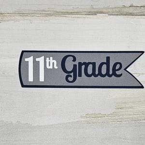 11th eleventh grade junior school paper pieced die cut title for scrapbooking and keepsake items