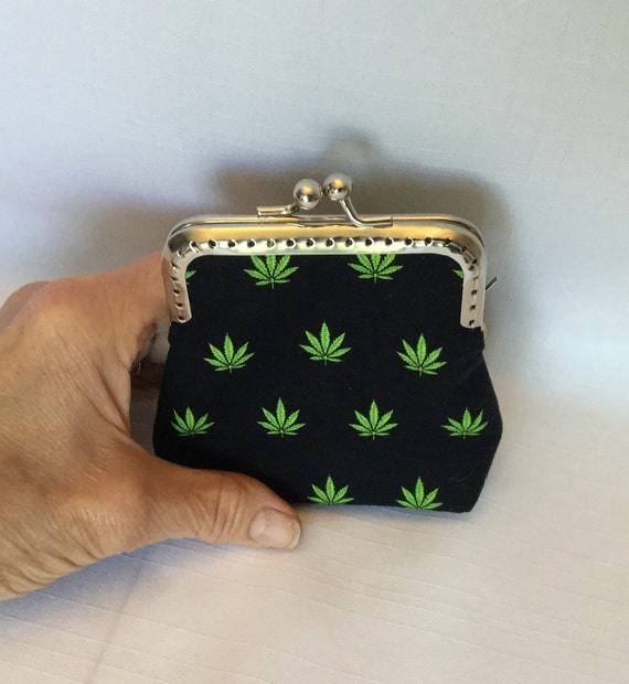 Ocean Ripple Pattern Canvas Change Coin Purse Retro Change Cash Bag With Zip