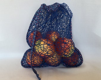 Colorful Mesh Produce Bag/Fabric Grocery Bag/Drawstring Shopping Bag/Eco Friendly No Waste Produce Bag