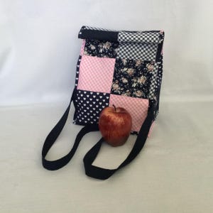 Patchwork-lunchtas met afneembare schouderriem