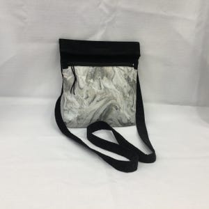 Sac à bandoulière gris marbré/sac bandoulière léger/fourre-tout en imitation daim et coton/sac à main en tissu/sac banane/sac messager/sac de marche