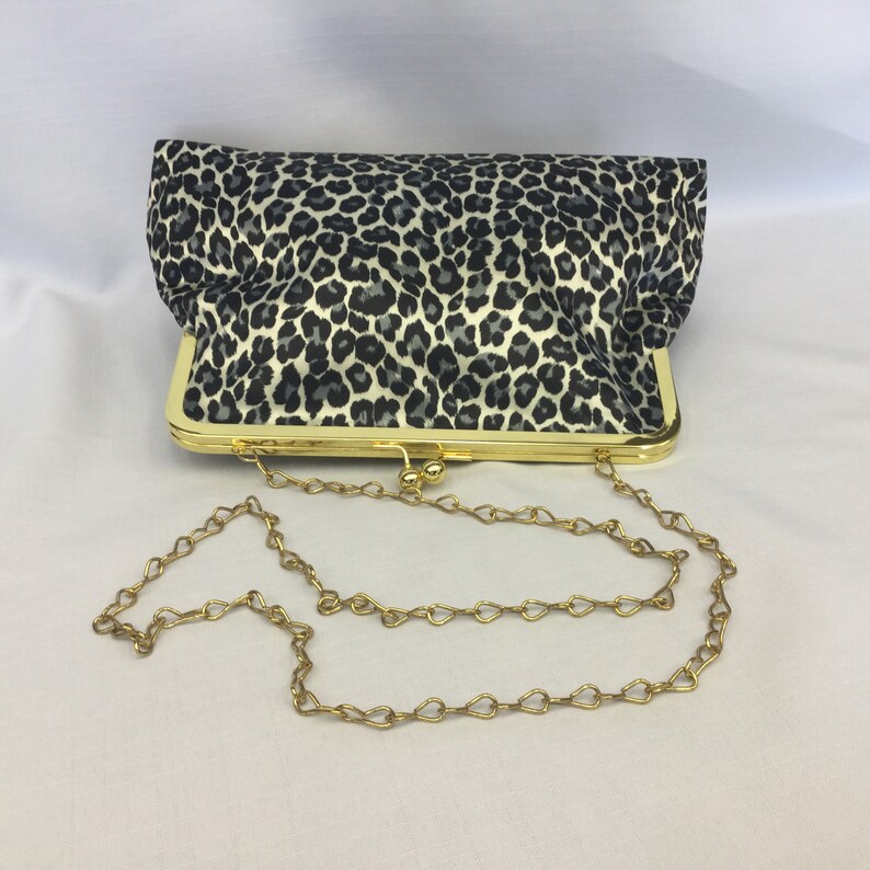 Animal Print Shoulder Bag/Silky Handbag with Chain Etsy