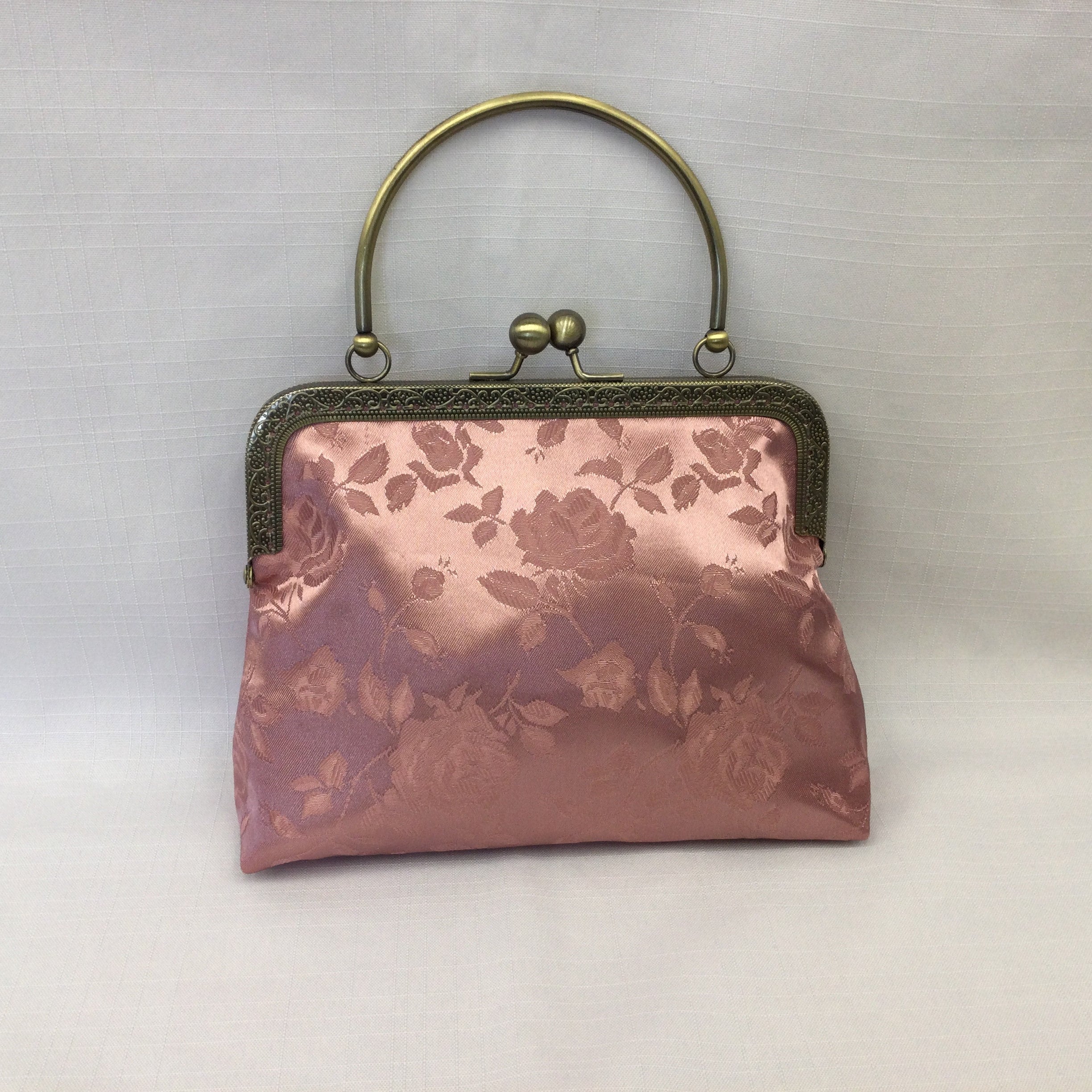 Wocharm Sac à Main En Satin Plissé Avec Strass Pour Femme, Rose