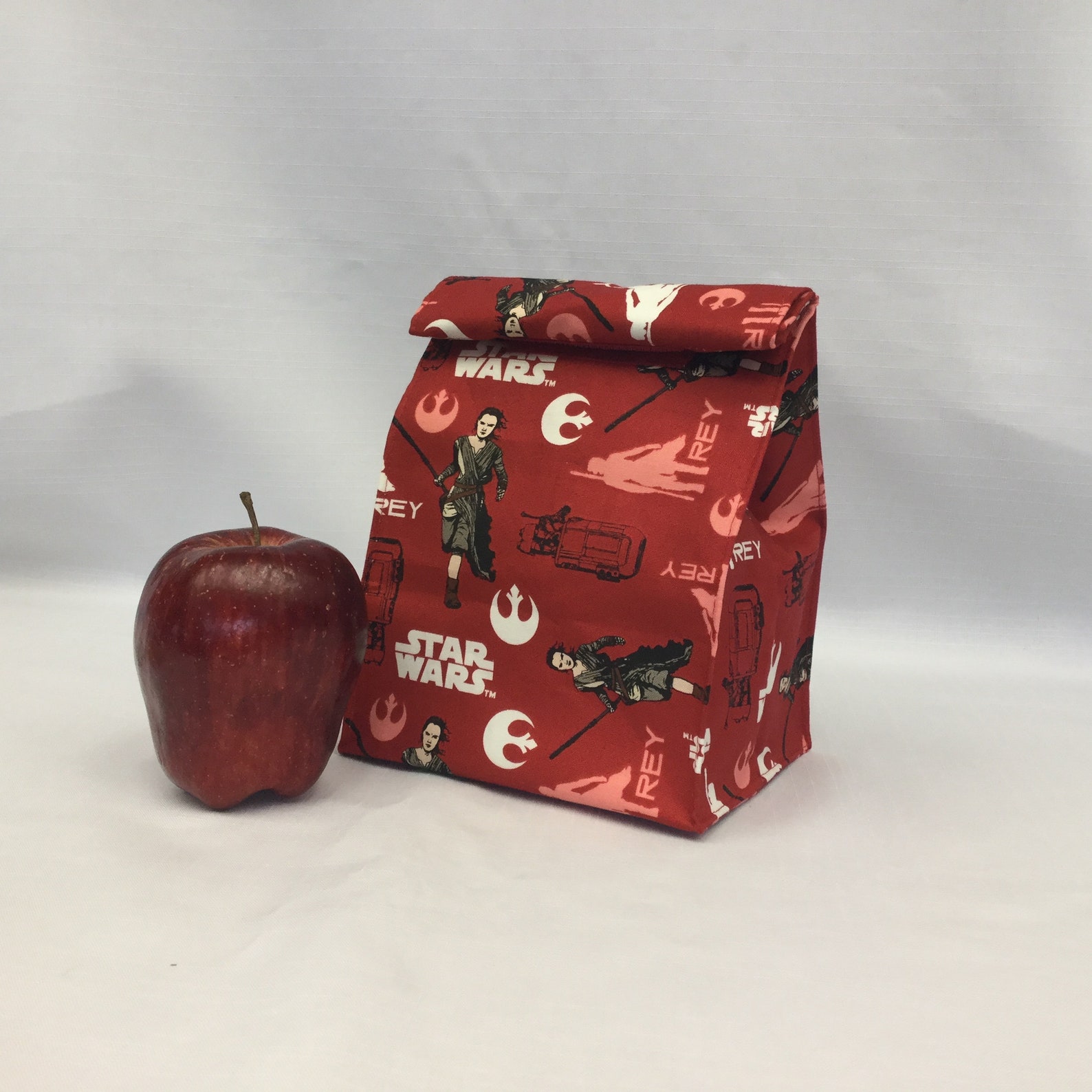Star Wars rey Lunch Bag/goody Bag/gift Bag/red Lunch Bag/fabric Picnic Bag/snack Bag Etsy Ireland