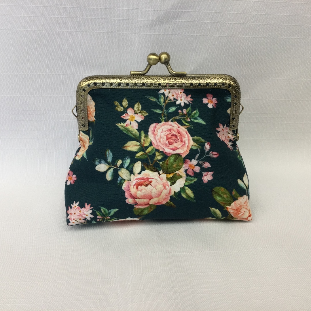 Pink Roses Change Purse/floral Purse Organizer/mini Cosmetics Bag/purse ...