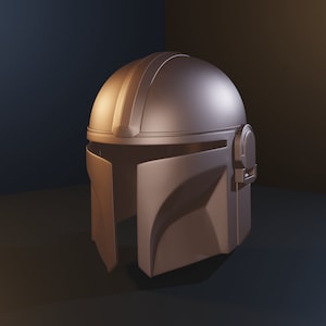 Mandalorian Beskar Helmet - 3D model - custom replica