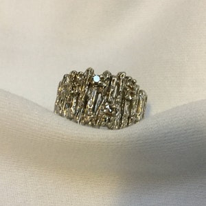 Vintage 14k Gold ring, vintage gold and diamond anniversary band, 14k white gold vintage ring