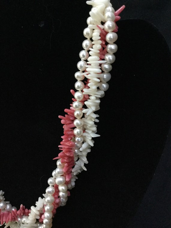 Coral necklace, Vintage coral necklace, Coral and… - image 2