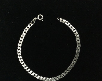 Sterling Silver bracelet, Italian silver vintage link bracelet