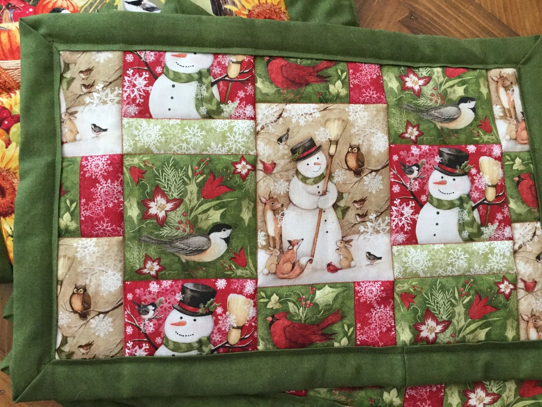 Christmas Placemats Reversible Placemats Holiday Placemats Etsy