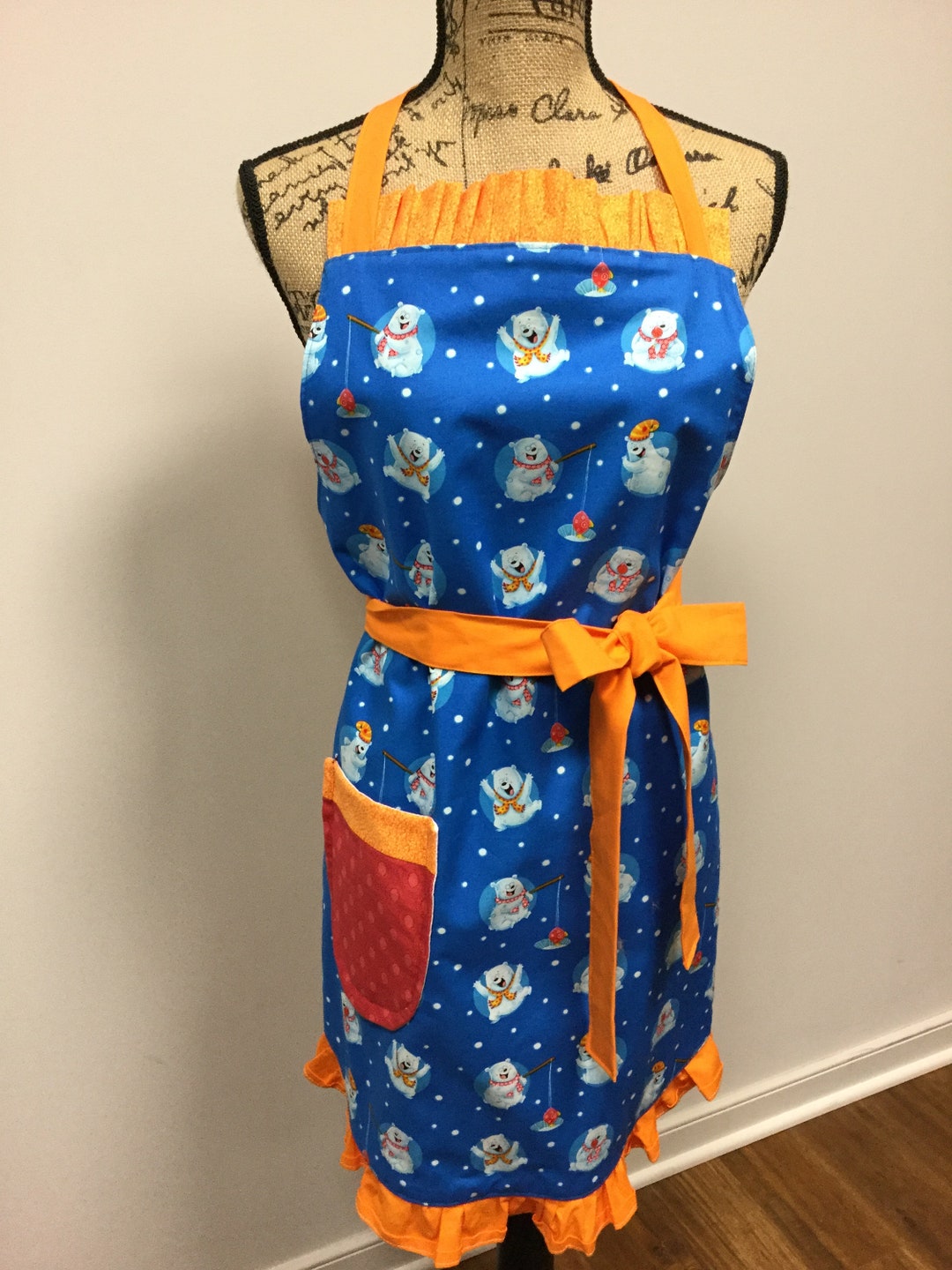 Christmas Reversible Apron Holiday Reversible Apron Etsy UK