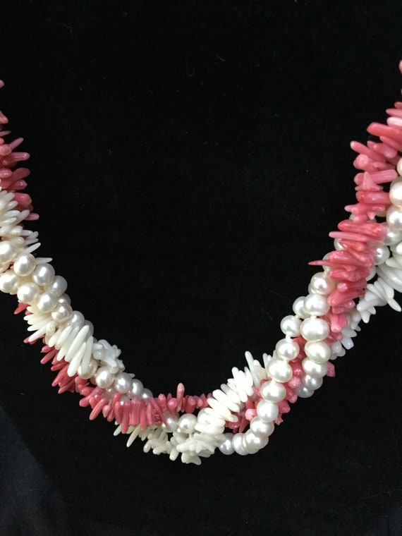 Coral necklace, Vintage coral necklace, Coral and… - image 4