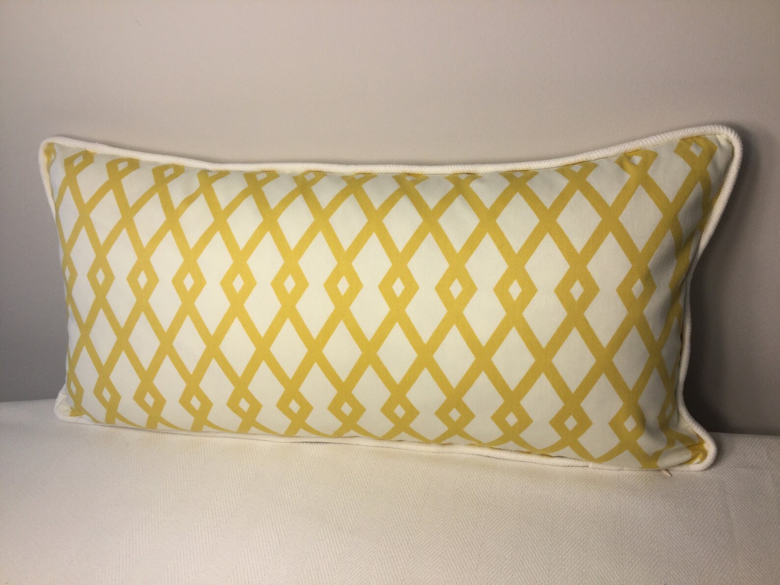 Yellow Pillow Geo Yellow Bolster Pillow Sham Etsy