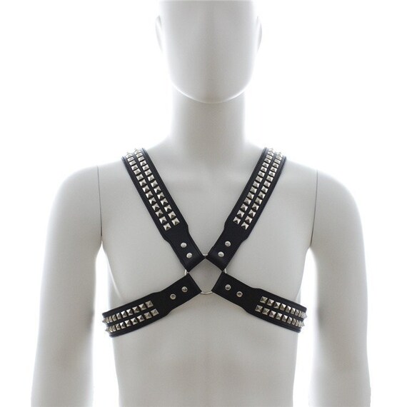 studded leather harness