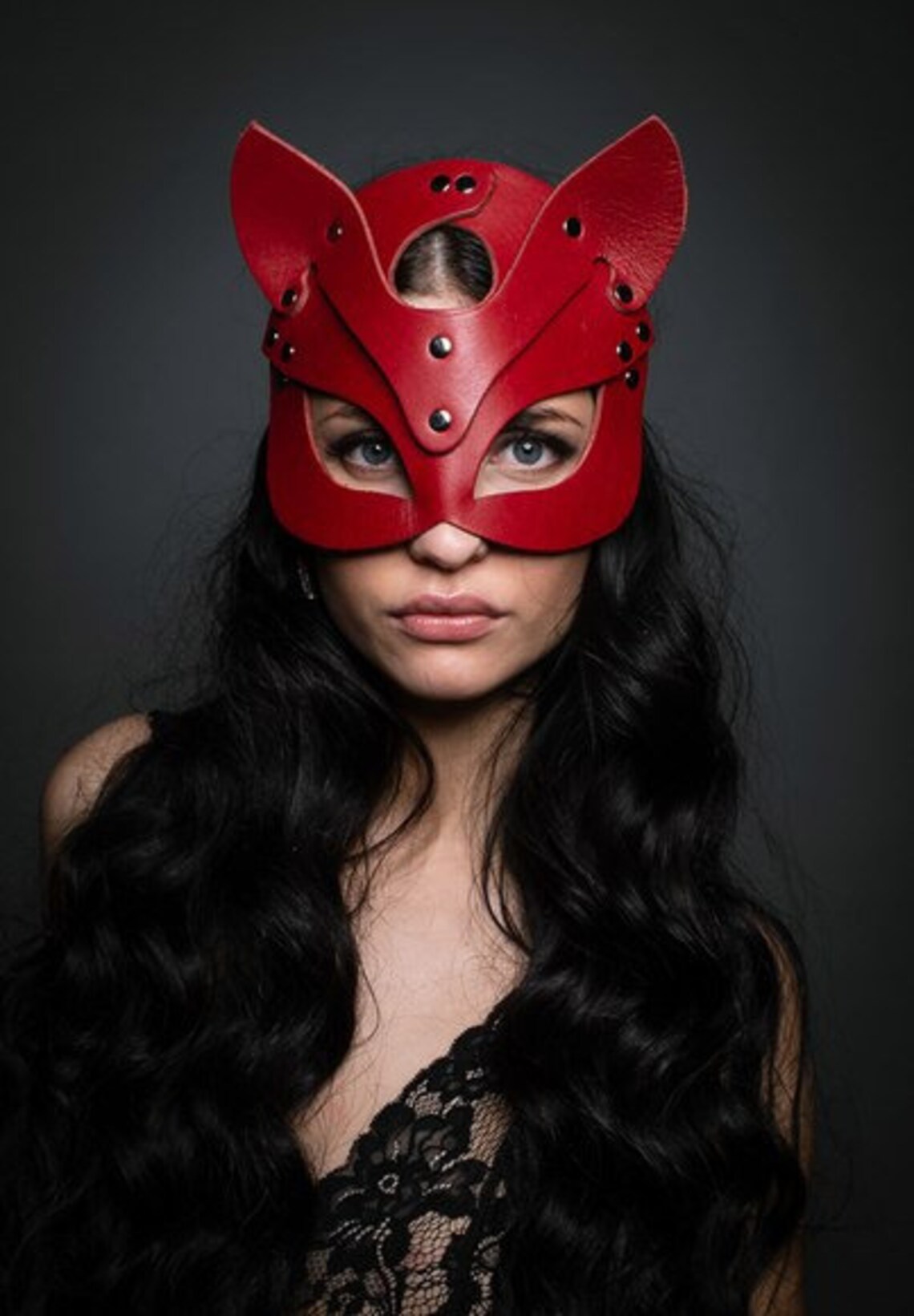 Genuine Leather Cat Mask Face Mask Leather Cat Mask BDSM Etsy