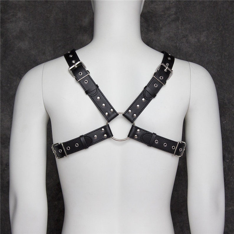 bondage harness Body harness Men leather harness Men/'s harness men/'s leather accessory Body belt Men/'s harness with big Ring