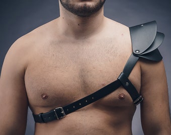 Petal men's Harness,cross chest harness, harness with buckles, shoulder strap harness