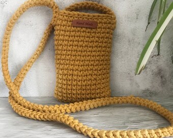 Petit sac à bandoulière sans fermoir, étui pour téléphone, bandoulière.