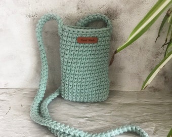 Petit sac à bandoulière sans fermoir, étui pour téléphone, bandoulière.